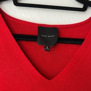 Red Knit Alex Marie Blouse
